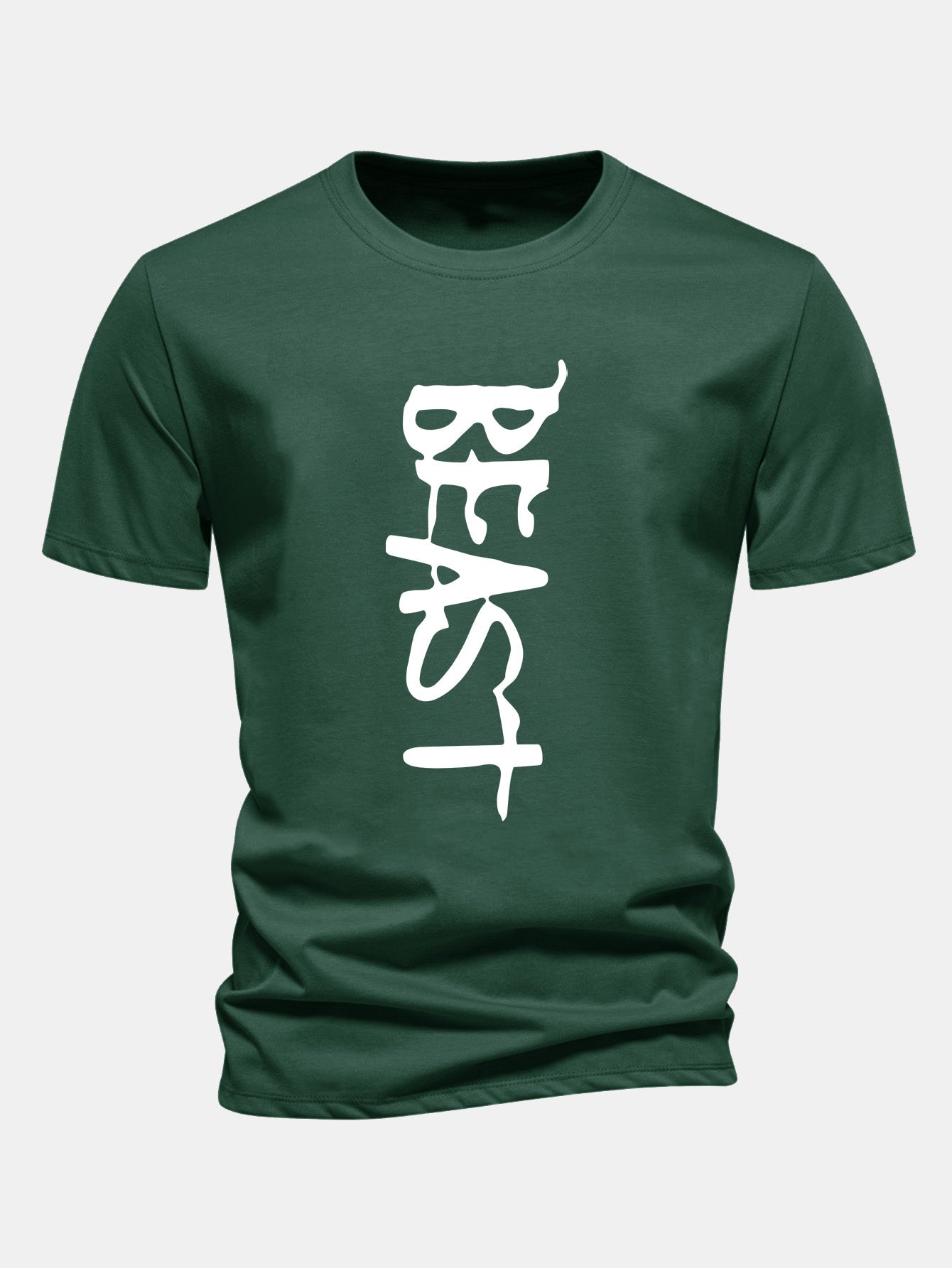 Regular Fit Beast Print Cotton T-Shirt