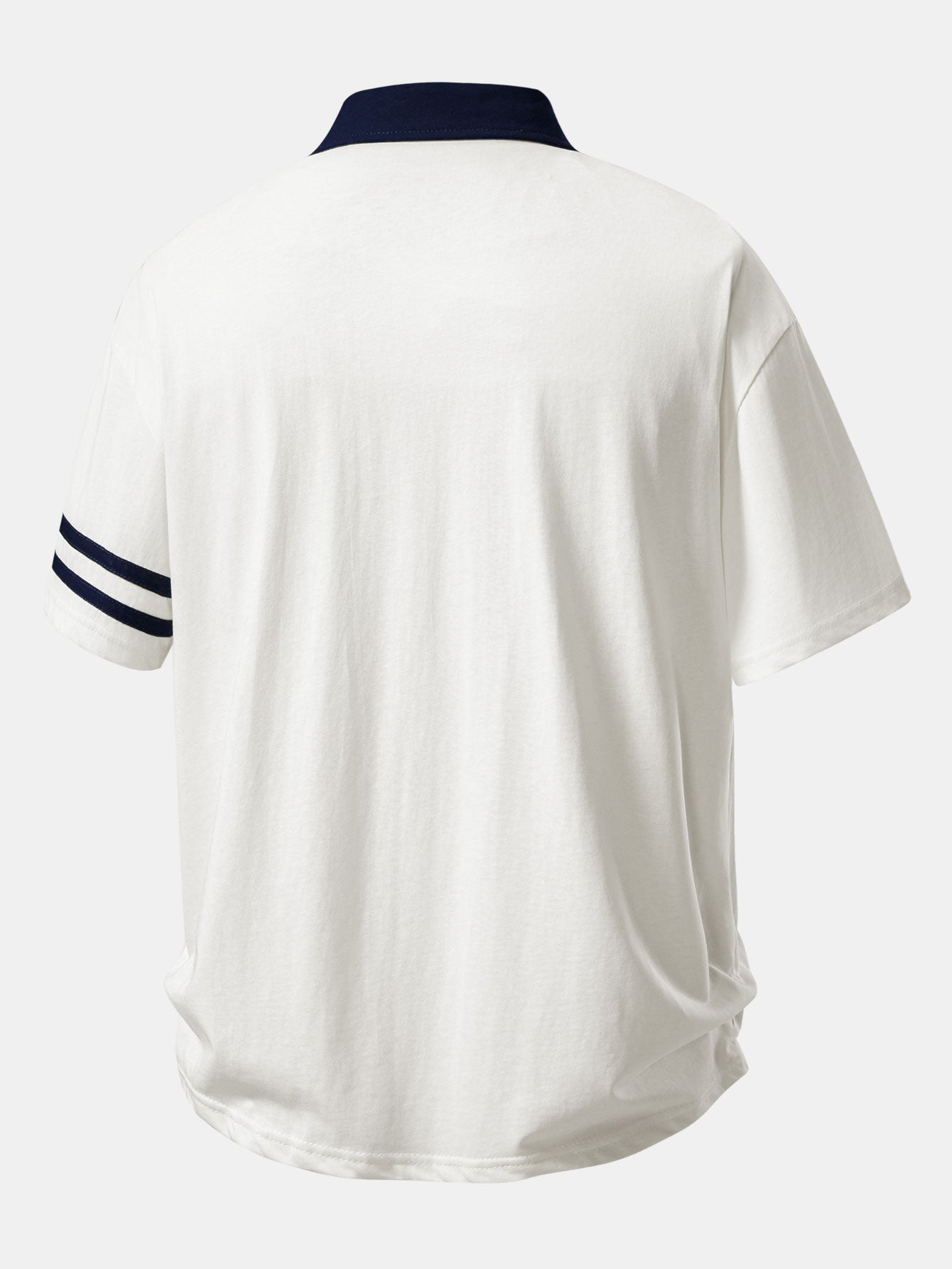 Relax Fit Milano Print Contrast Collar Polo Shirt