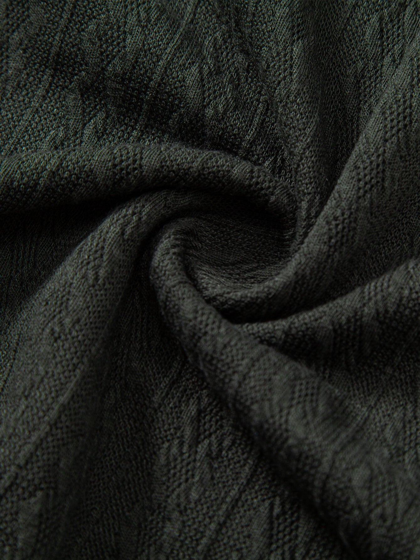 Long Sleeve Twist Jacquard Polo Shirt