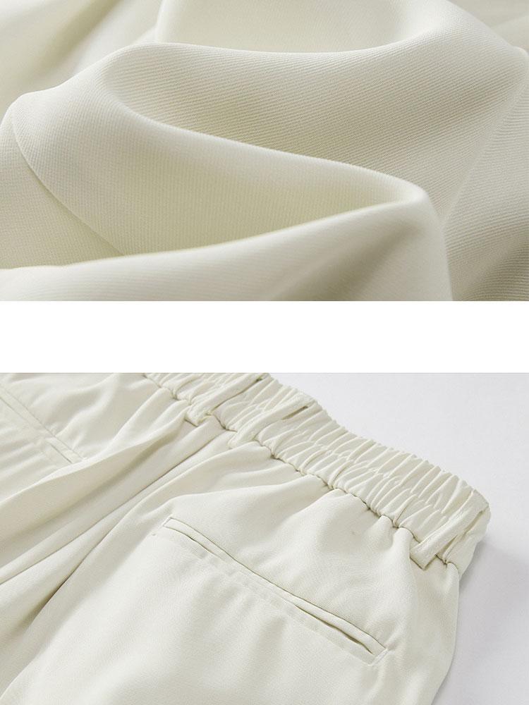 Slit Hem Pleated Trousers