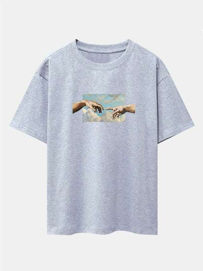 Create Adam Print Heavy Weight Oversize T-Shirt