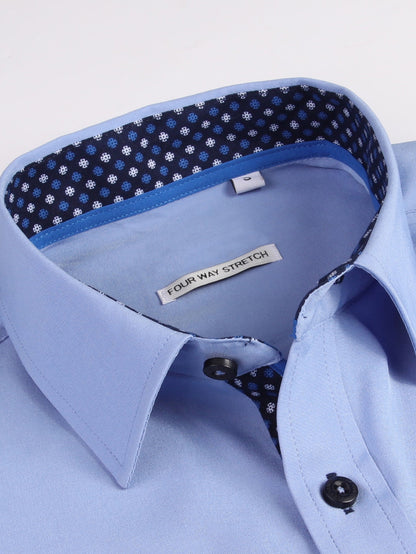 Long Sleeve Contrast Dress Shirt