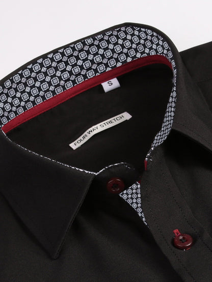 Long Sleeve Contrast Dress Shirt