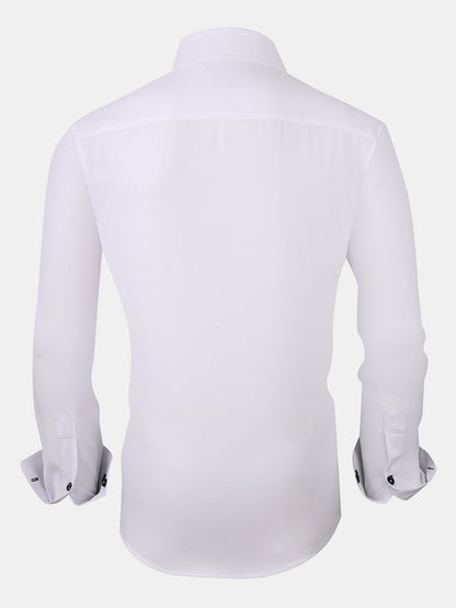 Long Sleeve Contrast Dress Shirt