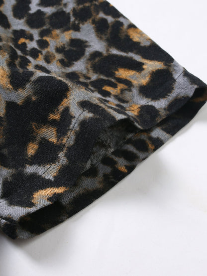 Leopard Print Button Up Shirt