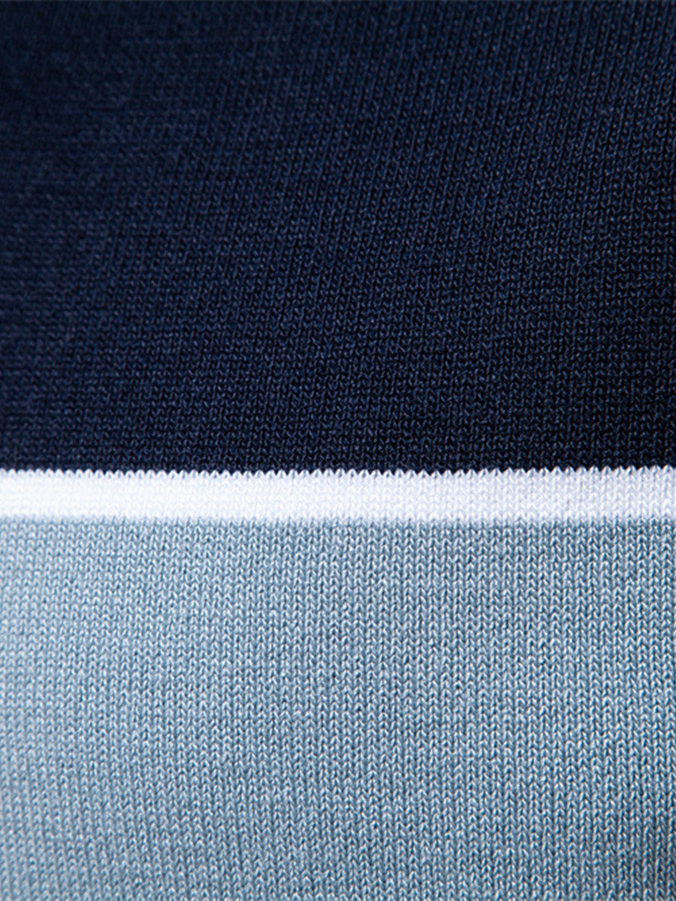 Contrast Knit V Neck Polo Shirt