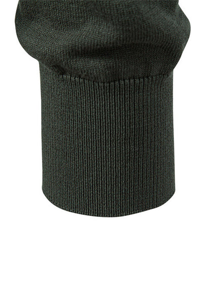 Long Sleeve V-Neck Knit Polo Shirt