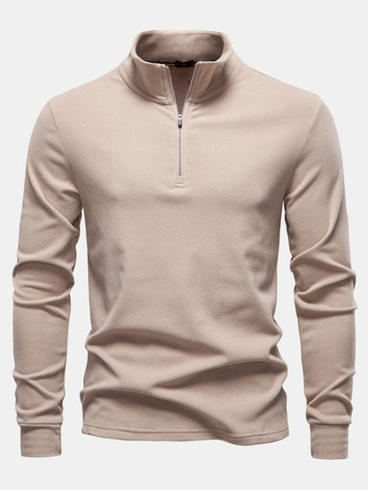 Quarter Zip Long Sleeve T-Shirt