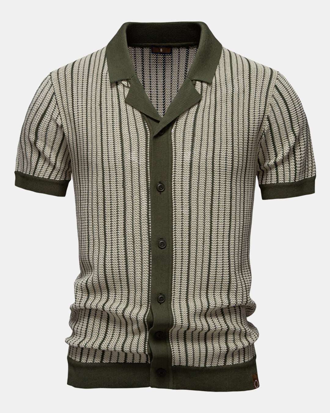 Stripe Crochet Button Up Shirt