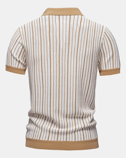 Stripe Crochet Button Up Shirt