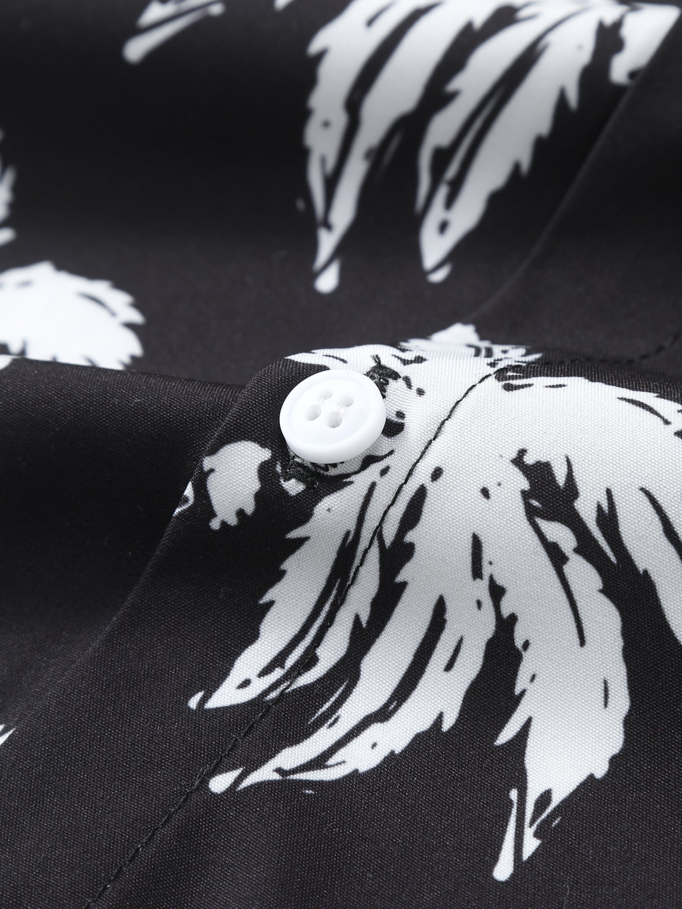 Palm Tree Print Button Up Shirt