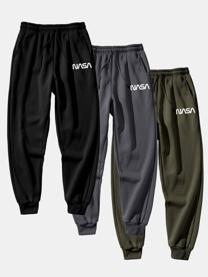 3 Pieces NASA Print Jogger Pants