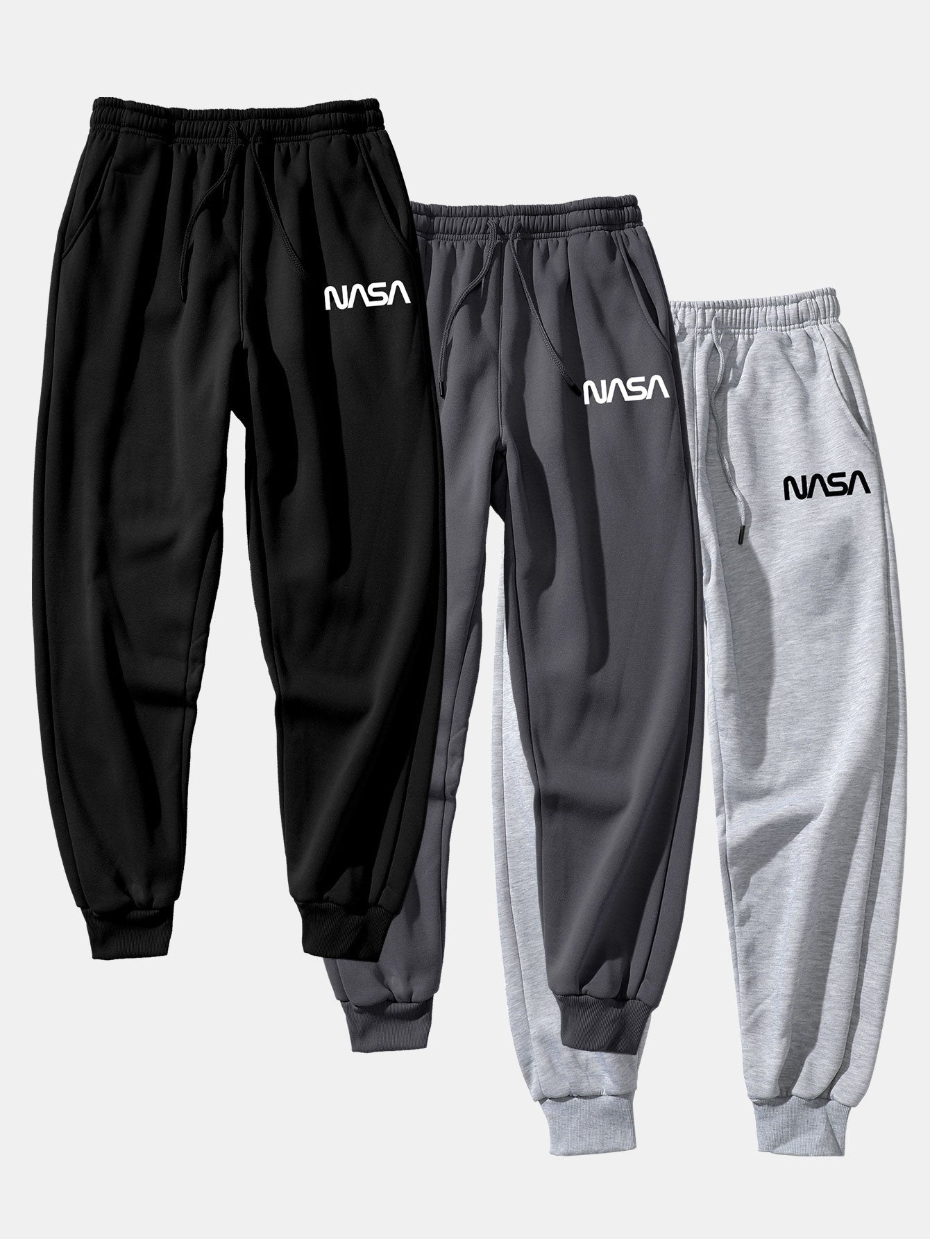 3 Pieces NASA Print Jogger Pants