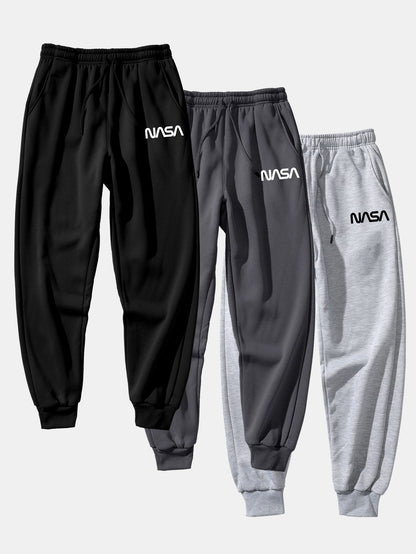 3 Pieces NASA Print Jogger Pants