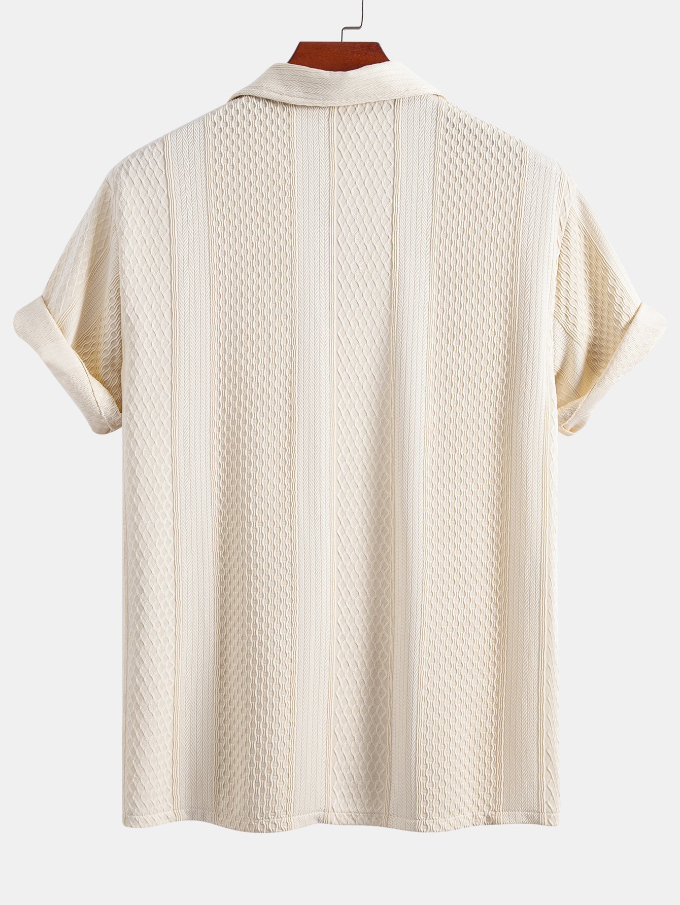 Geometric Jacquard Button Up Shirt