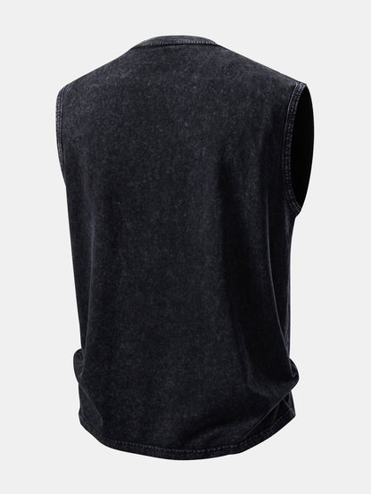 Washed Distressed Tank Top