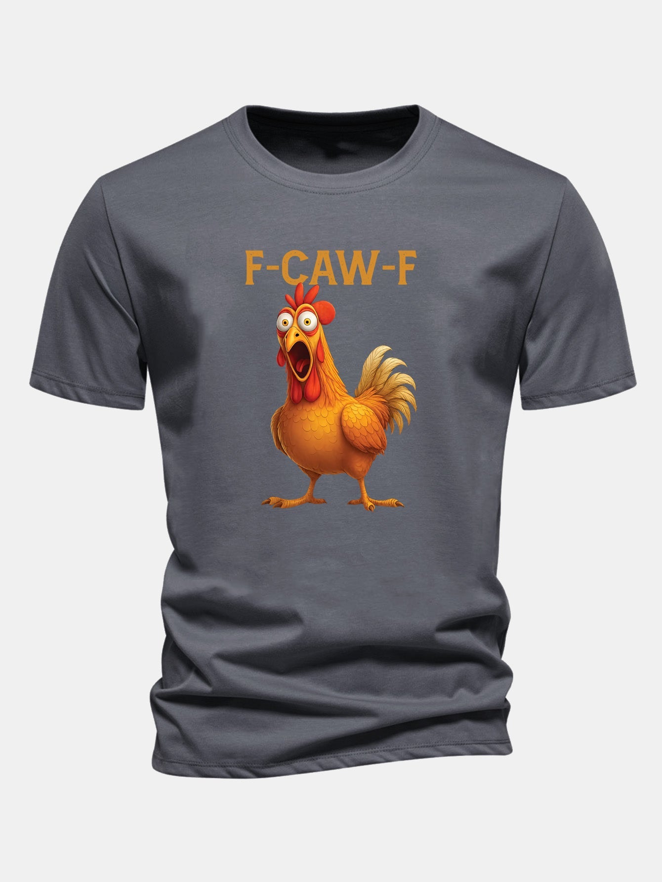 Regular Fit Rooster Print Cotton T-Shirt
