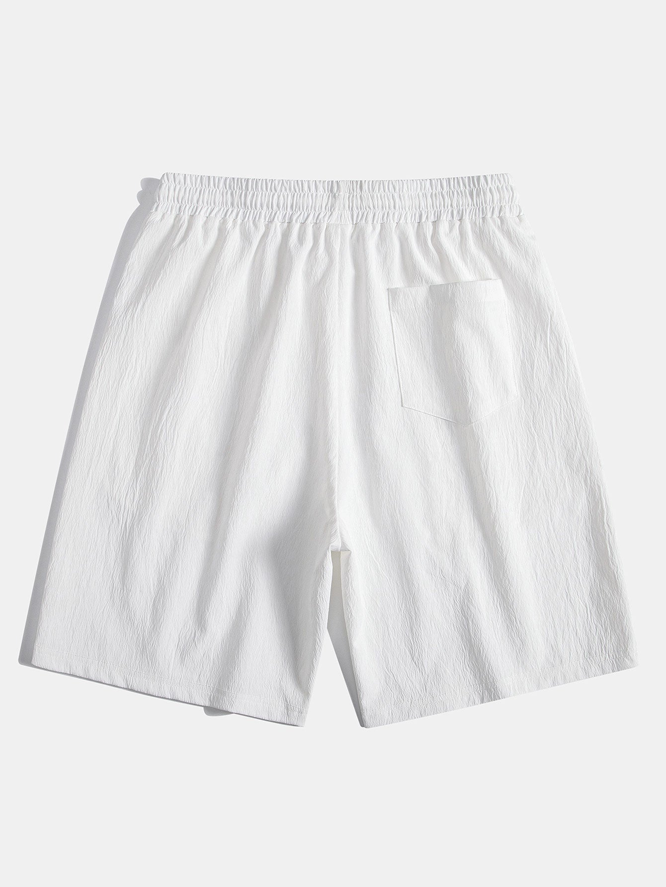 Crinkled Textured Drawstring Shorts