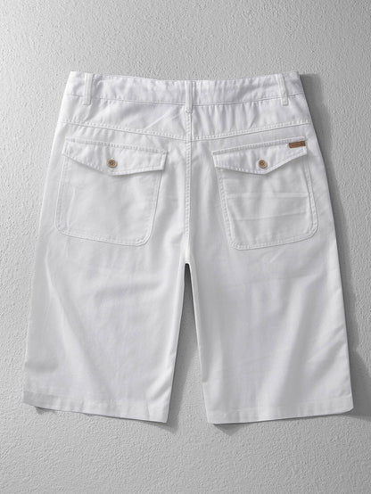 Linen Cotton Blend 11" Shorts