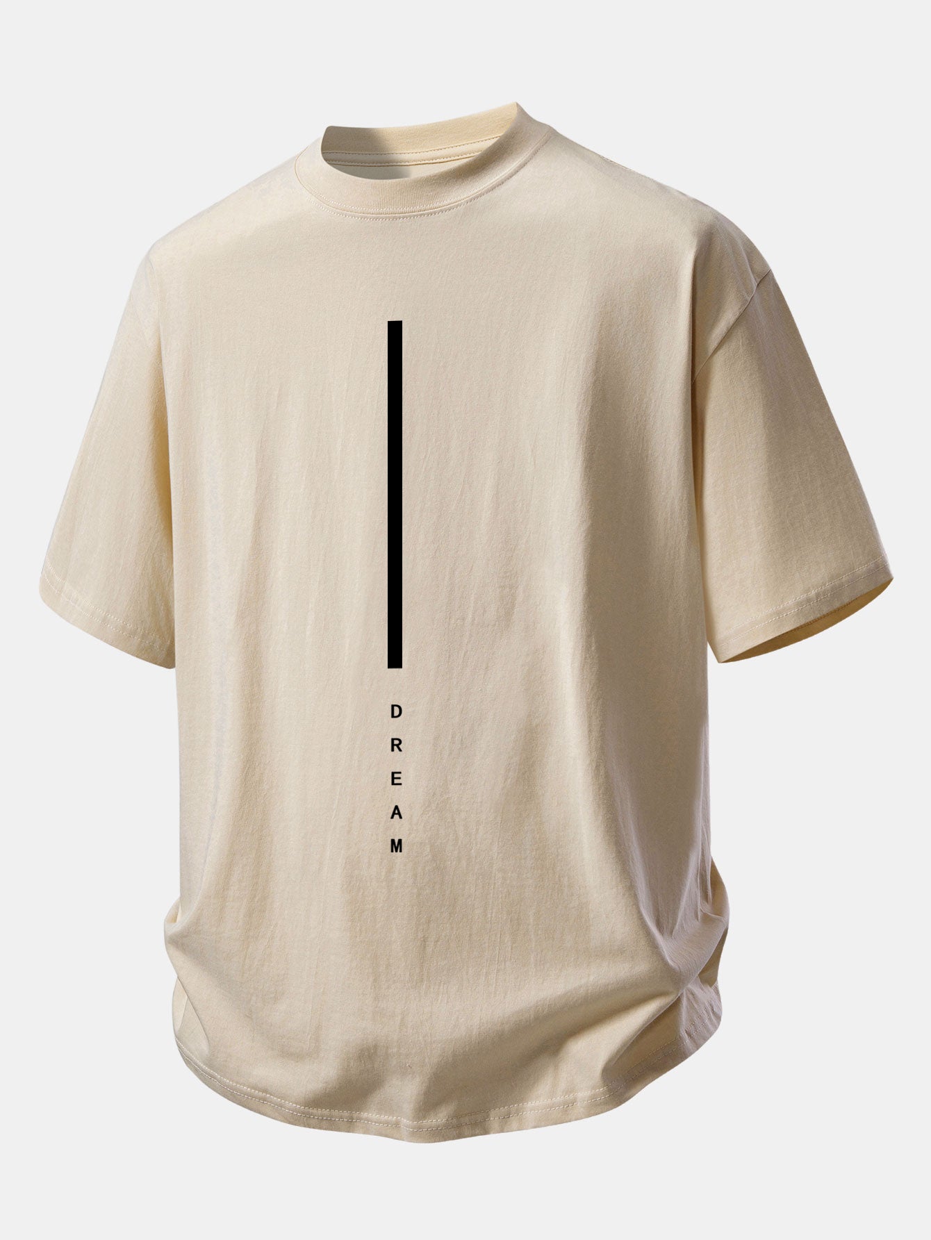 Relax Fit Dream Stripe Print Cotton T-Shirt