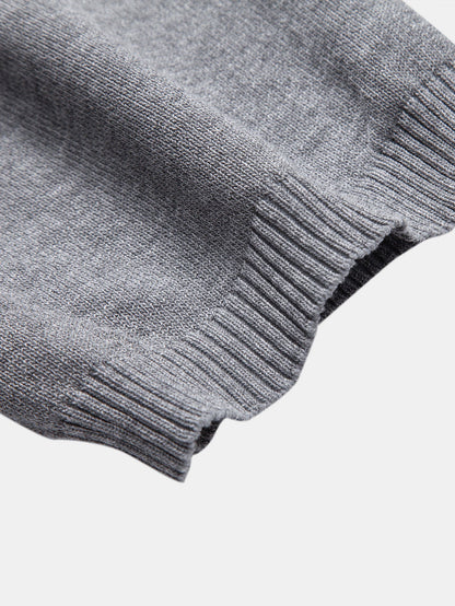 Twist Jacquard Knitted Zipper Polo Shirt