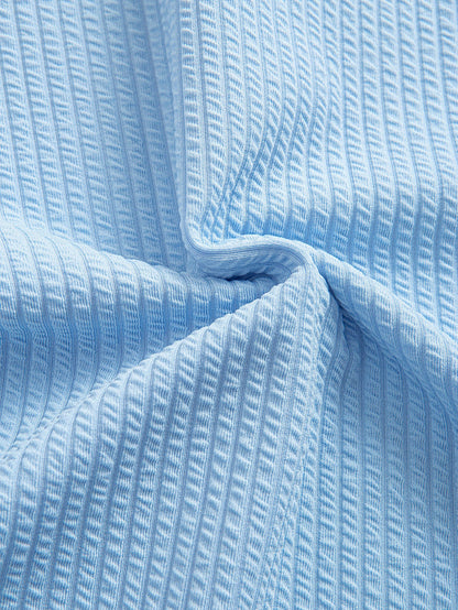 Kangaroo Pocket Ribbed Hooded T-Shirt