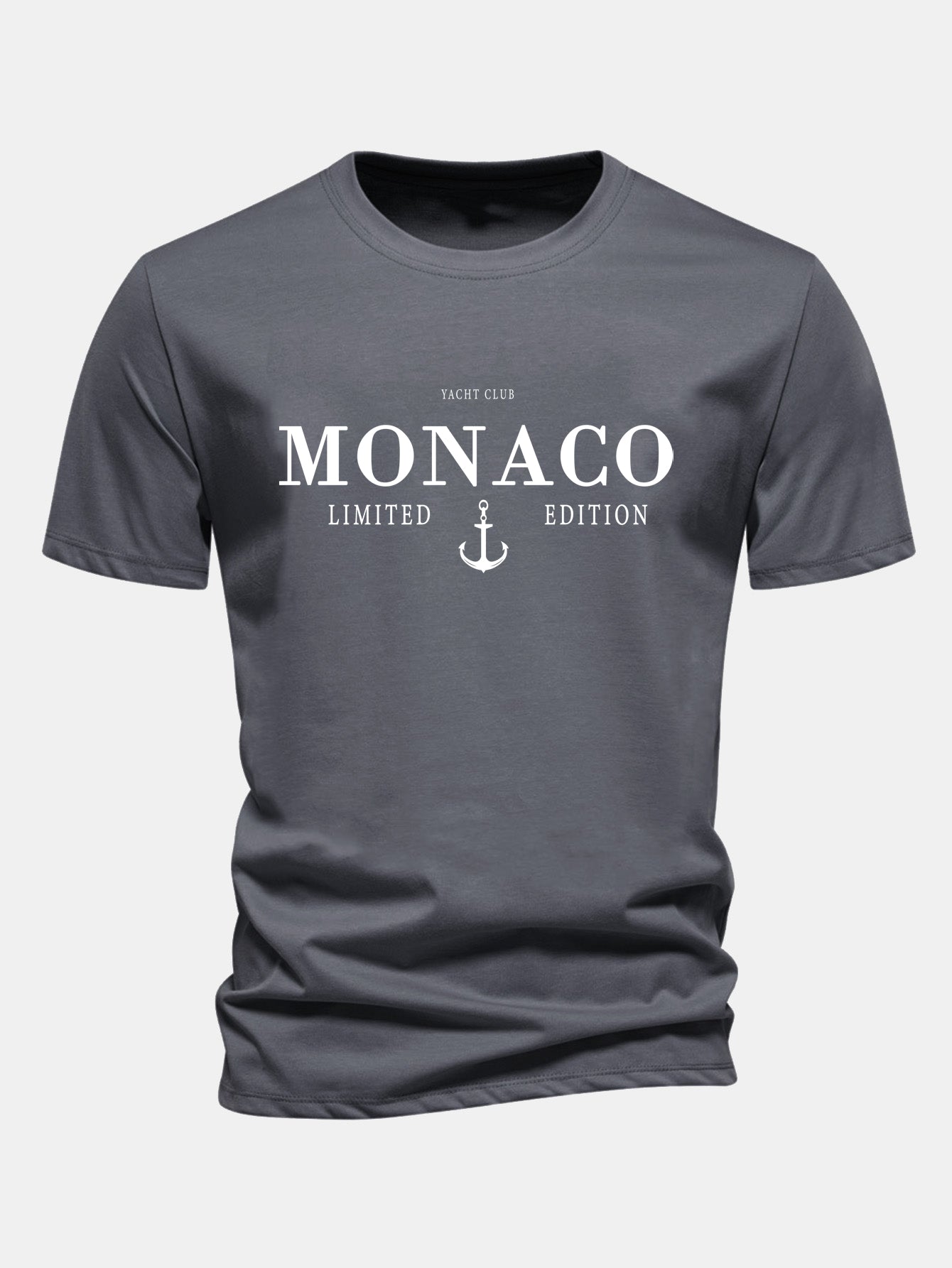 Regular Fit Monaco Slogan Cotton T-Shirt