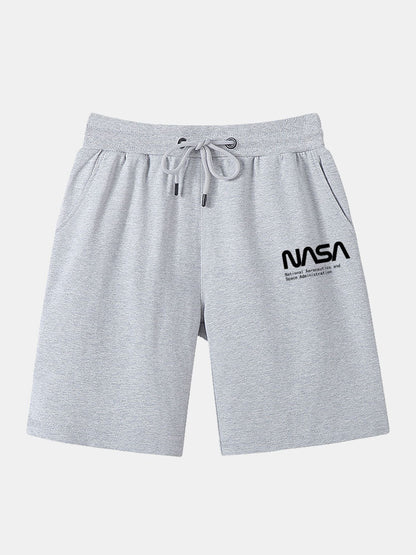 NASA Letter Print Shorts