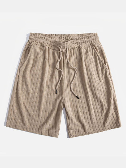 Striped Terry Cuban Shorts