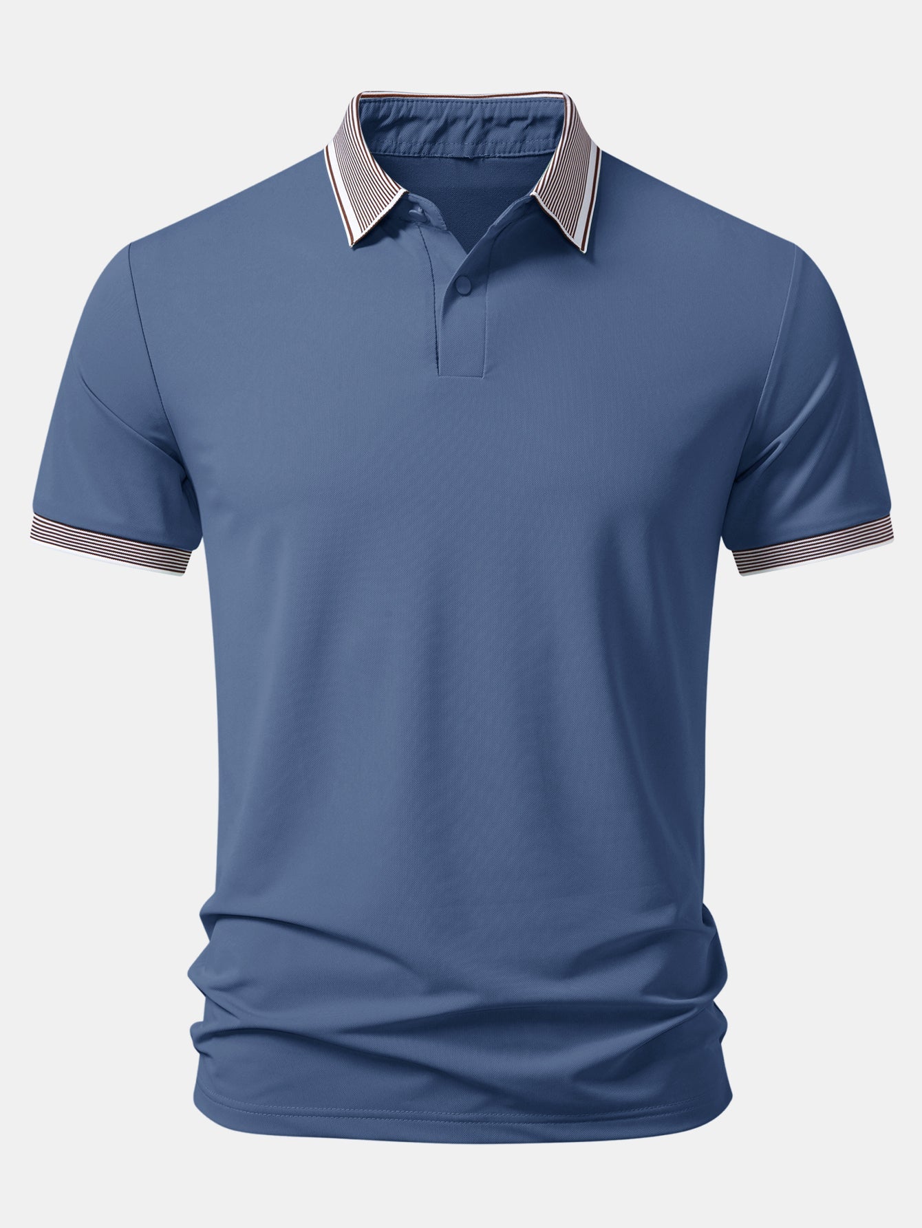 Contrast Stripe Trim Polo