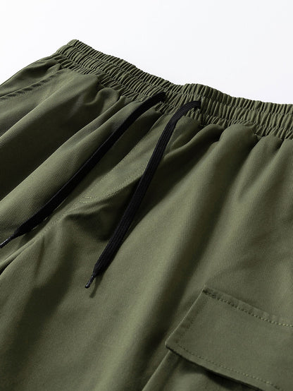 Drawstring Chino Cargo Shorts