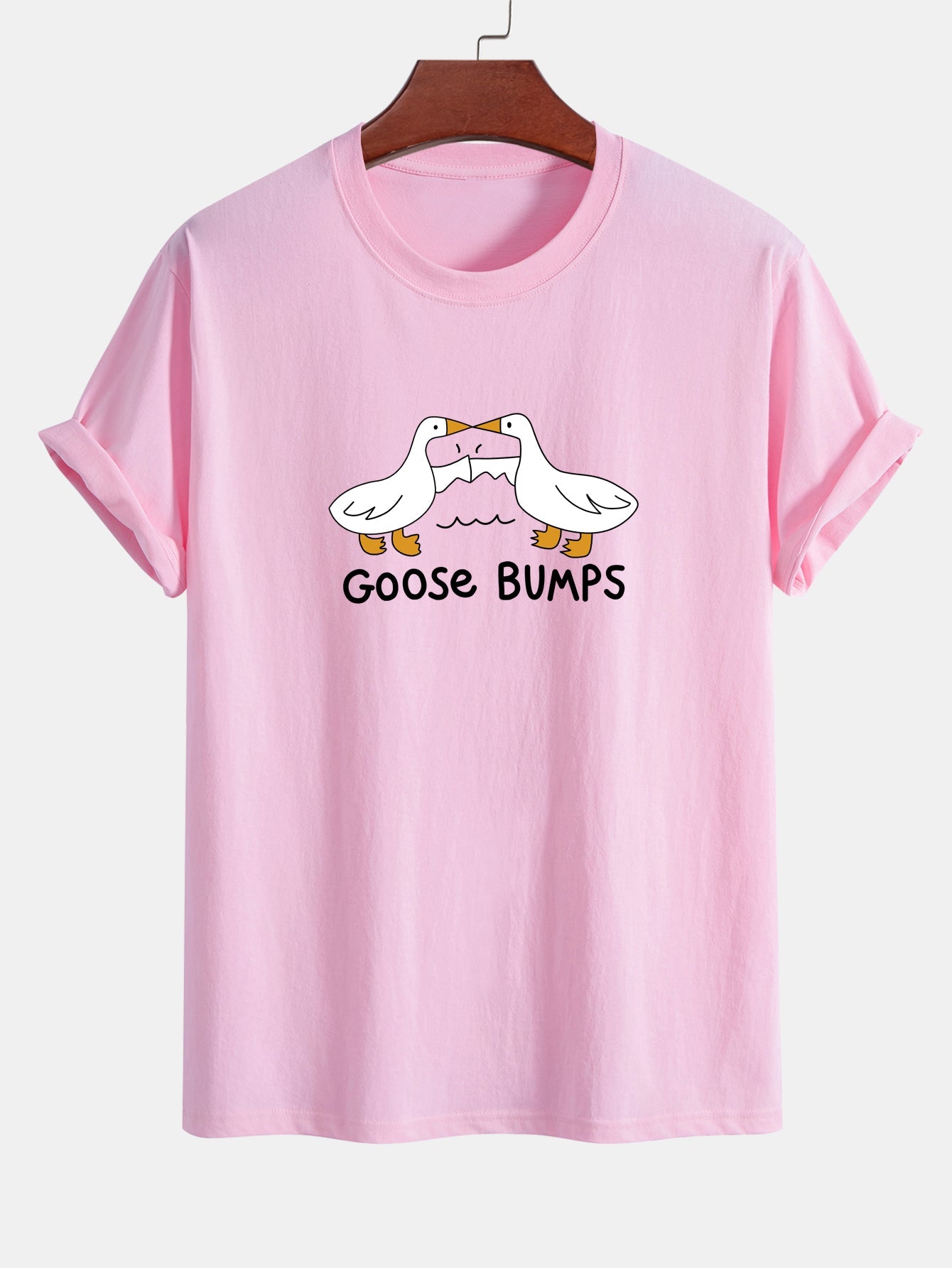 Regular Fit Goose Fist Bump Print Cotton T-Shirt
