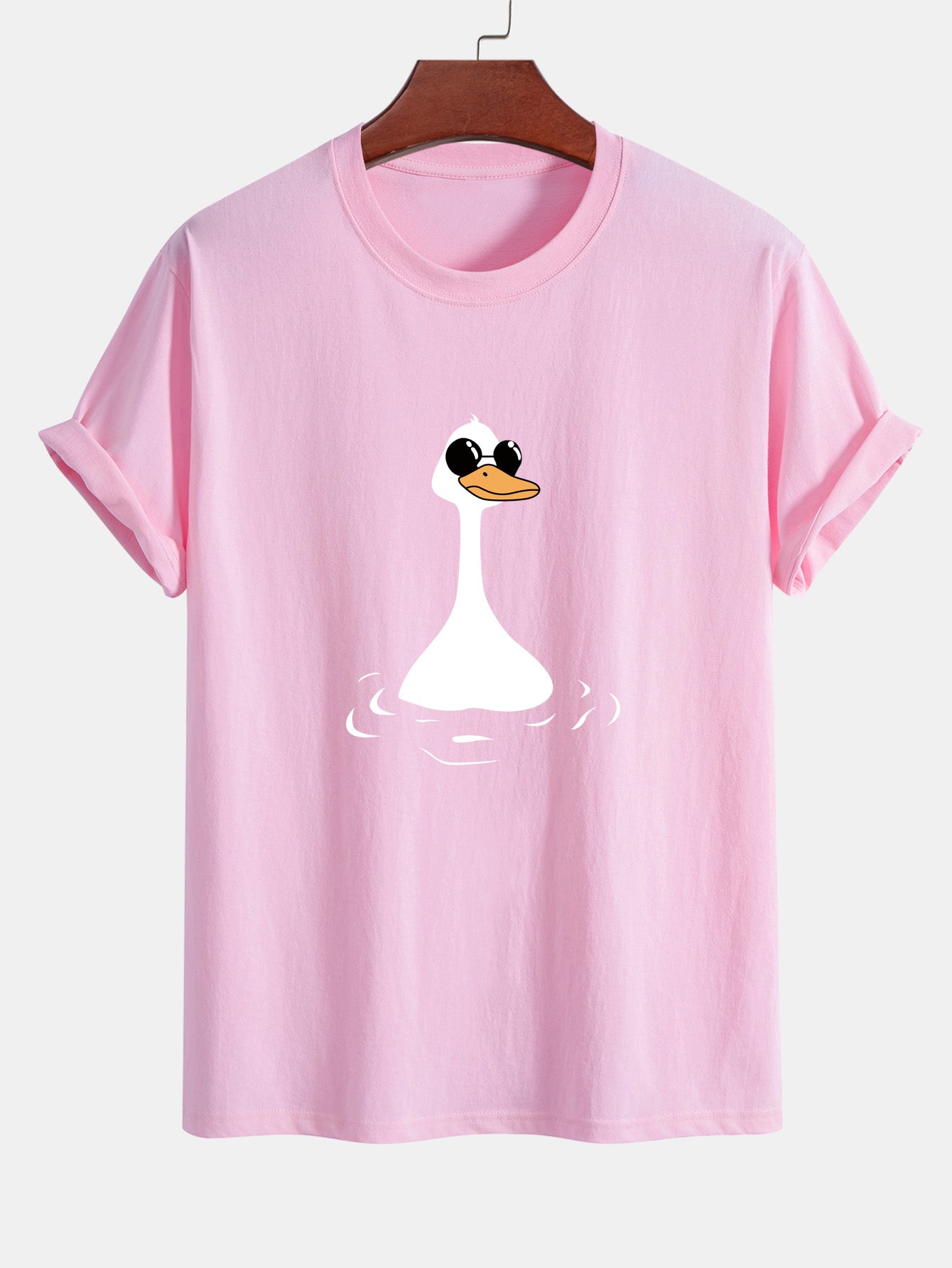 Regular Fit Sunglasses Goose Print Cotton T-Shirt