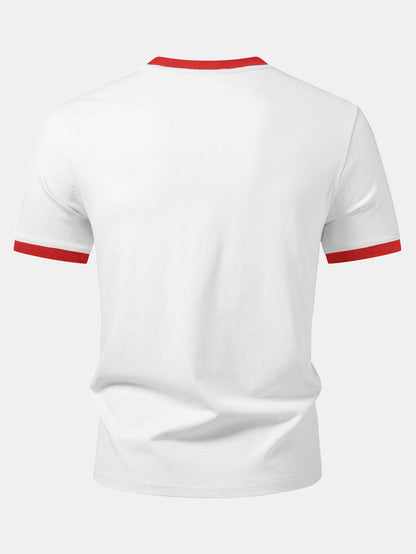 Milano Print Contrast Ringer T-Shirt