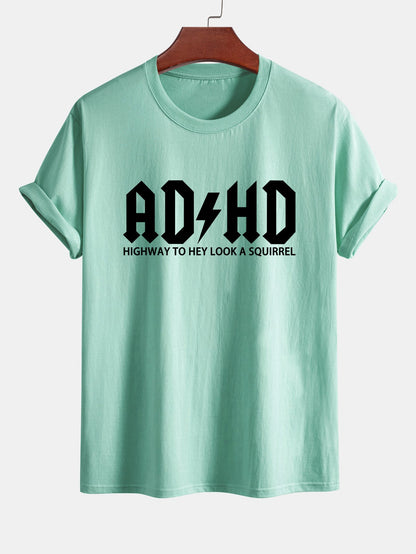Regular Fit ADHD Print Cotton T-Shirt