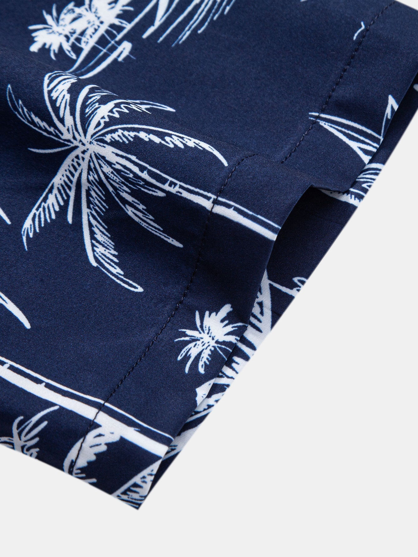 Palm Tree Island Print Button Up Shirt