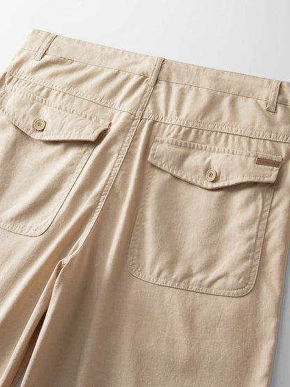 Linen Cotton Blend 11" Shorts