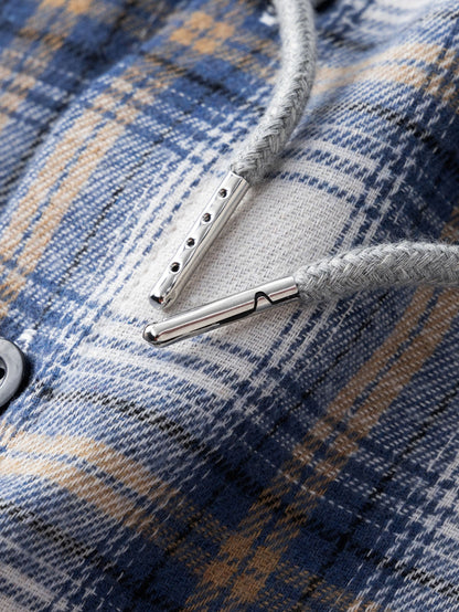 Plaid Hooded Shirt