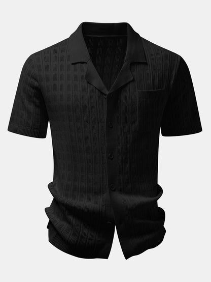 Plaid Open Knit Shirt
