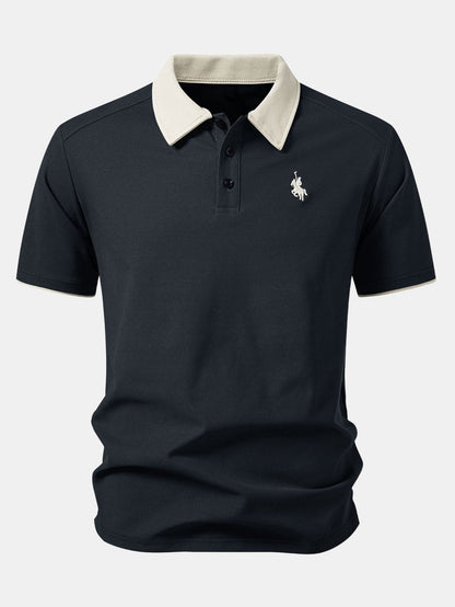 Contrast Collar Polo