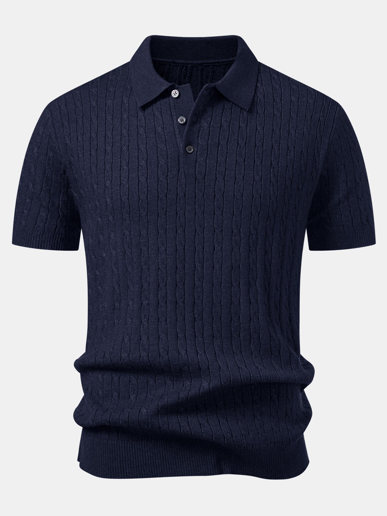Twisted Jacquard Knit Polo
