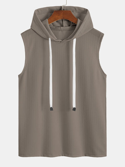 Ribbed Hooded Tank Top
