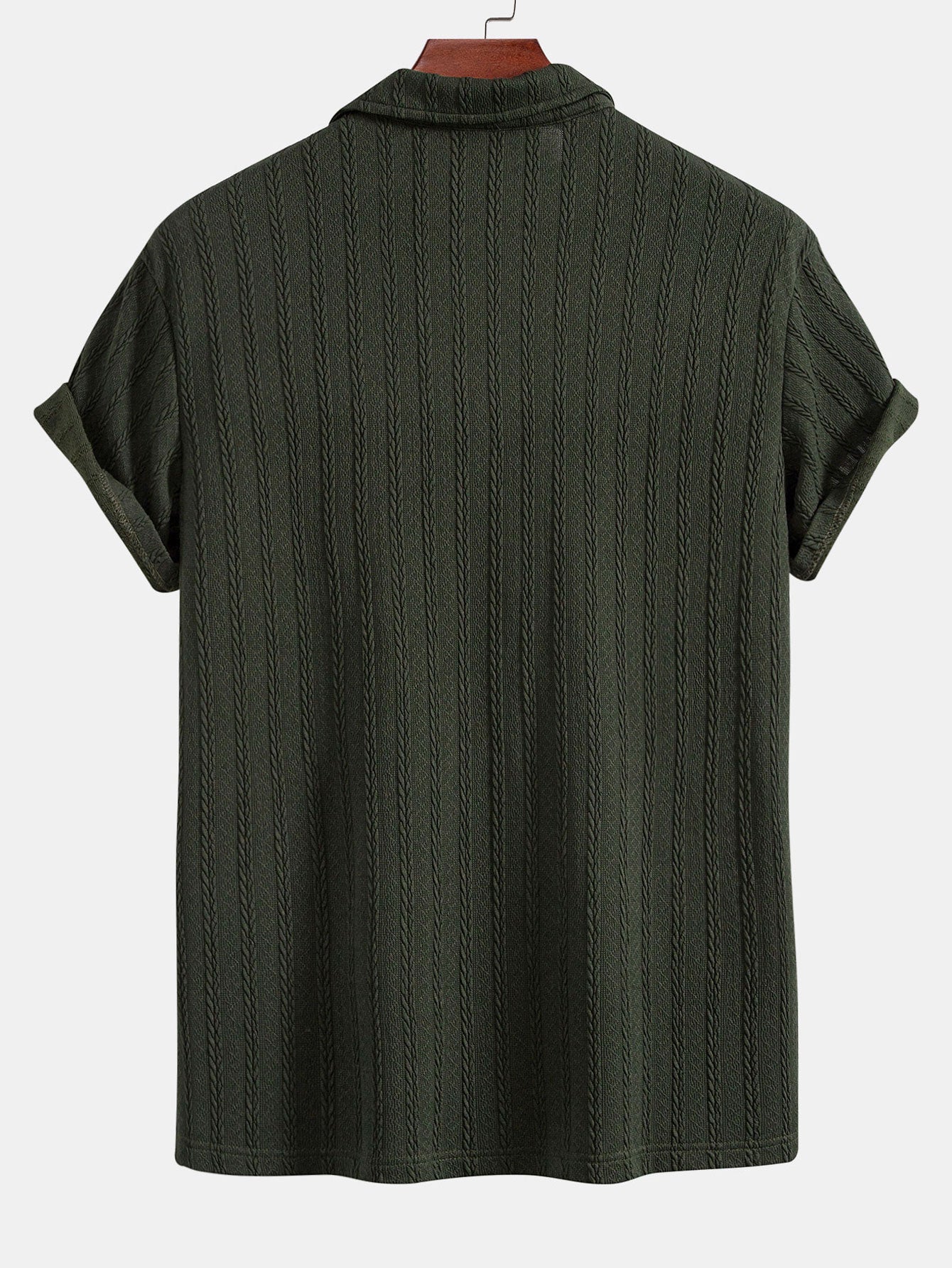 Twist Texture Knit Polo Shirt