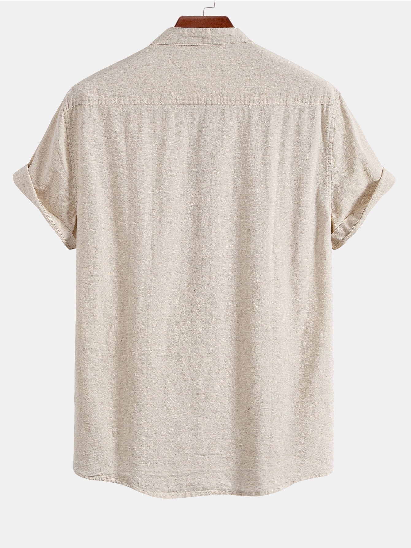 Stand Collar Linen Shirt