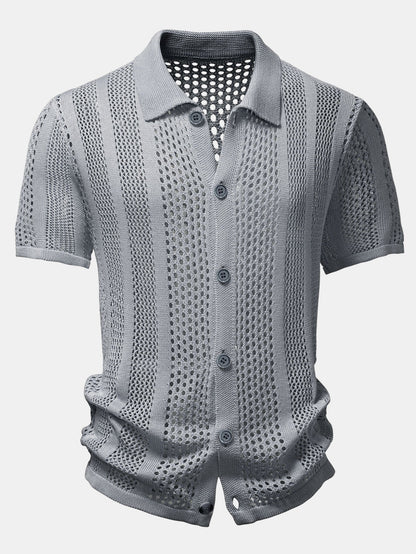 Crocheted Button Up Shirt