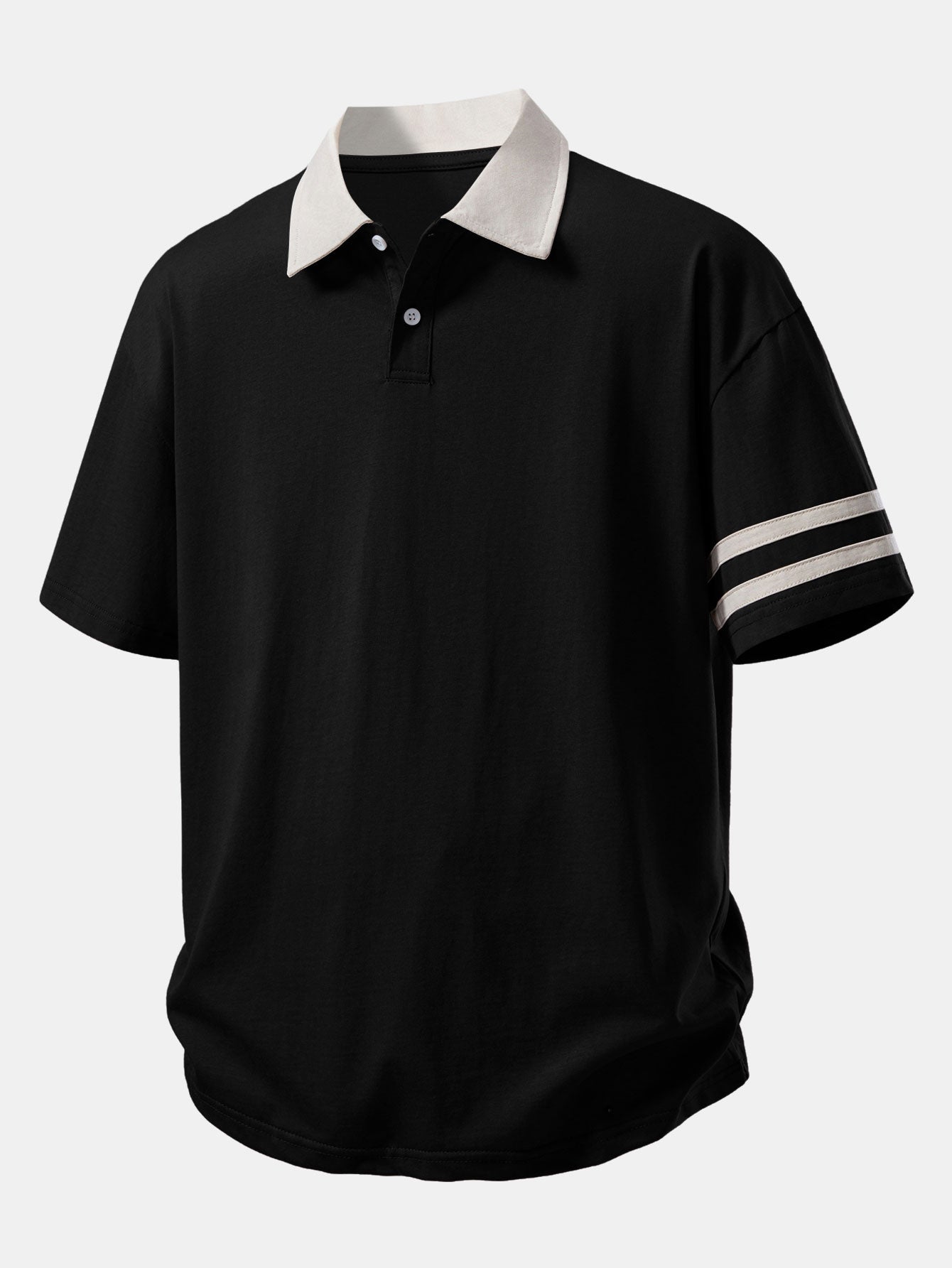 Relax Fit Contrast Collar Polo Shirt