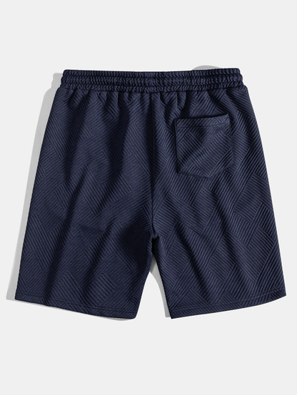 Striped Jacquard Drawstring Shorts