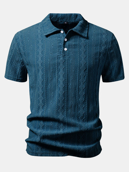 Geometric Jacquard Polo