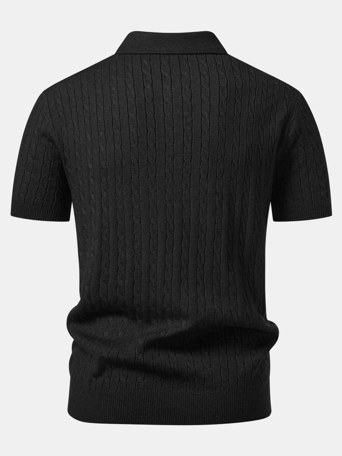 Twisted Jacquard Knit Polo