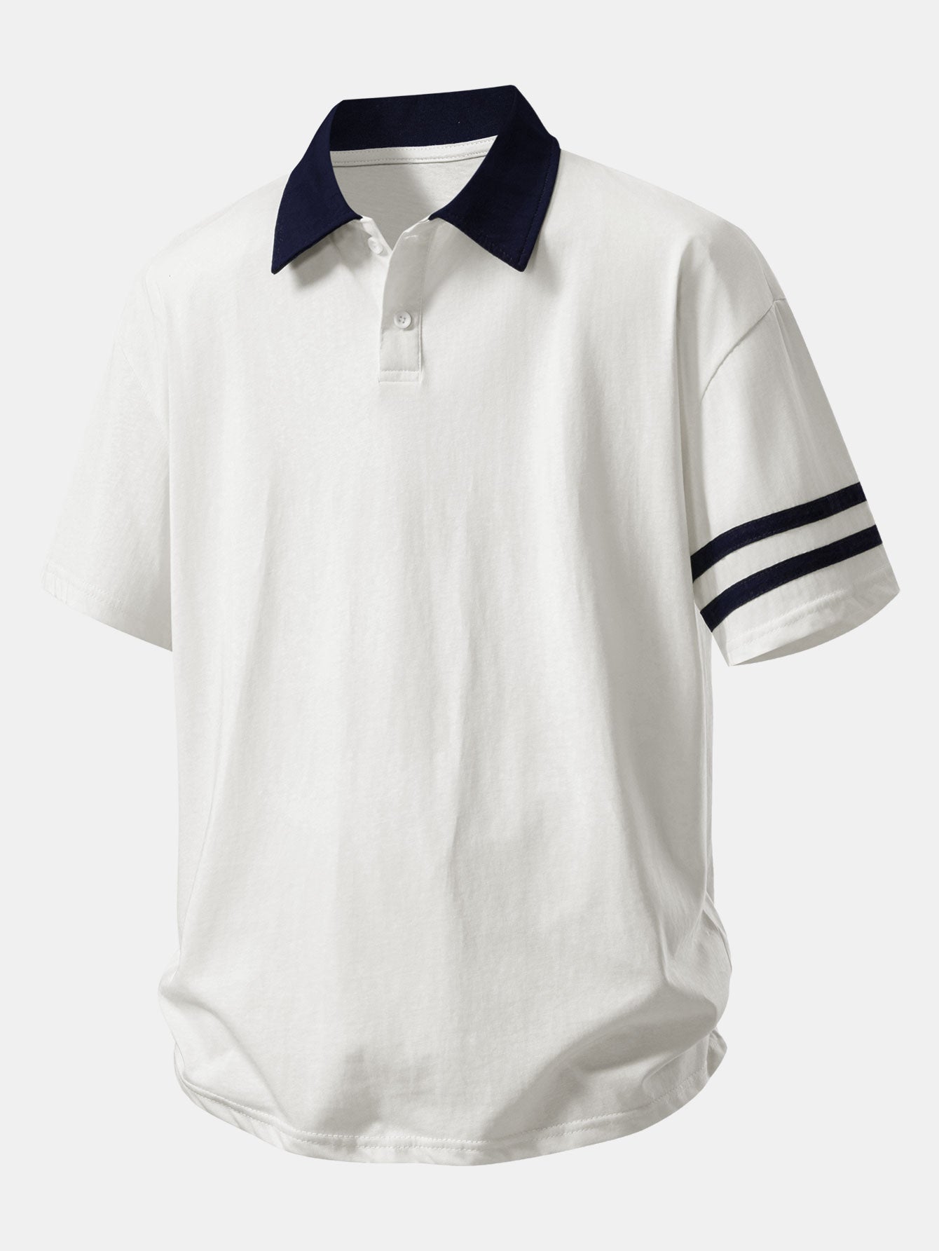 Relax Fit Contrast Collar Polo Shirt